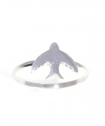 925 Ayar Gümüş Kırlangıç Yüzük, Beyaz - 5