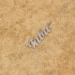 925 Ayar Gümüş Kişiye Özel İsim Yazılı Bileklik - 4