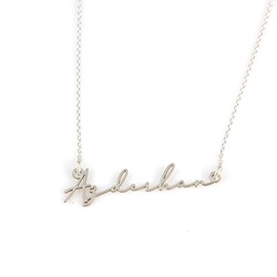 925 Ayar Gümüş Kişiye Özel İsim Yazılı Kolye - 12