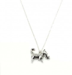 925 Sterling Silver Dog Design Necklace - Nusrettaki (1)