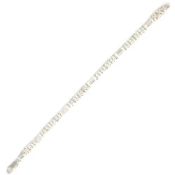 925 Ayar Gümüş Kral 5Li Desenli Oval Şarnel Zincir Bileklik - Nusrettaki (1)