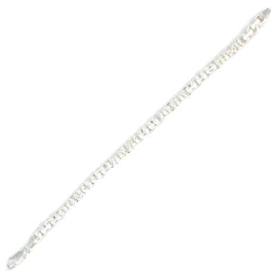 925 Ayar Gümüş Kral Desenli Halka Model Şarnel Bileklik - 2