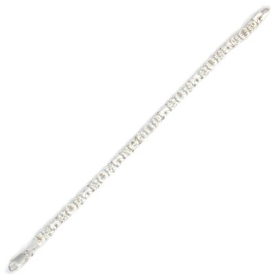 925 Ayar Gümüş Kral Desenli Yuvarlak Model Şarnel Bileklik - 2