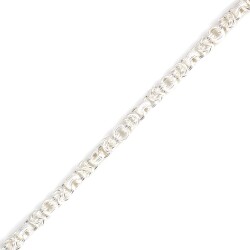 925 Ayar Gümüş Kral Desenli Yuvarlak Model Şarnel Bileklik - 3