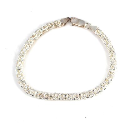 925 Ayar Gümüş Kral Zincir Bileklik, 5 Mm - 1