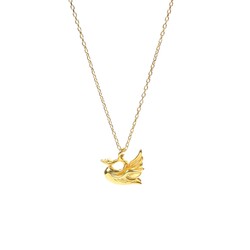 925 Ayar Gümüş Kuğu Kolye - Nusrettaki (1)