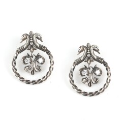 925 Silver Dove Style Designer Earrings - Nusrettaki