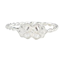 925 Ayar Gümüş Kurdele Kaşlı İki Telli Burma Bilezik - Nusrettaki (1)