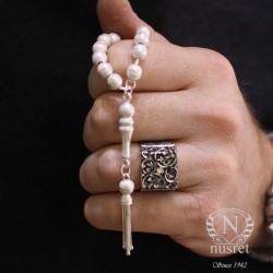 Silver Sphere Cutting Prayer Beads - Nusrettaki (1)