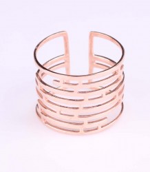 925 Ayar Gümüş Labirent Yüzük, Pembe - 3