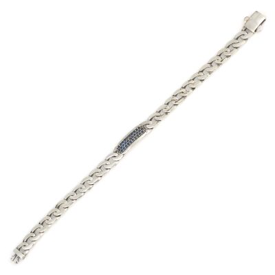 925 Ayar Gümüş Lacivert Taşlı Gurme Bileklik - 3