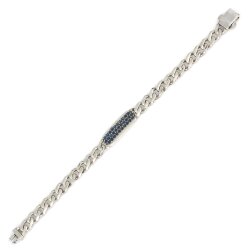 925 Ayar Gümüş Lacivert Zirkon Taşlı Gurme Bileklik - 3