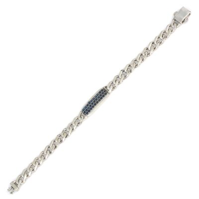 925 Ayar Gümüş Lacivert Zirkon Taşlı Gurme Bileklik - 3