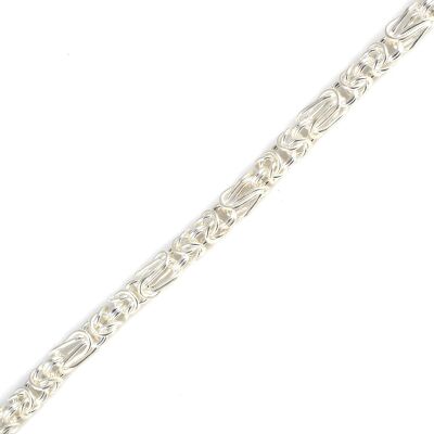 925 Ayar Gümüş Lale Model Kral Zincir Bileklik - 3