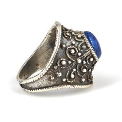 925 Ayar Gümüş Lapis Taşlı Kavuk Model Yüzük - 4