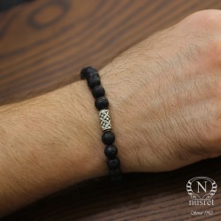 Silver Men's Bracelets with Gemstone - Nusrettaki
