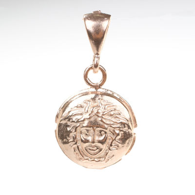 925 Ayar Gümüş Medussa Kafası Figürlü Madalyon Kolye Ucu
