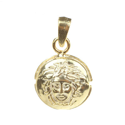 925 Ayar Gümüş Medussa Kafası Figürlü Madalyon Kolye Ucu