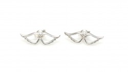 925 Silver Angel Wings Dainty Stud Earrings - Nusrettaki (1)
