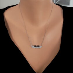 925 Ayar Gümüş Melek Kanadı Model Kolye - Nusrettaki