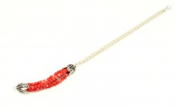 925 Sterling Silver Chain Bracelet with Coral - Nusrettaki (1)