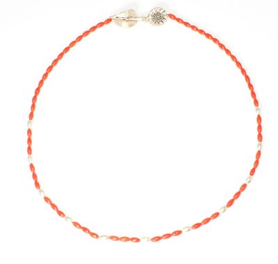925 Sterling Silver Necklace with Coral - 2