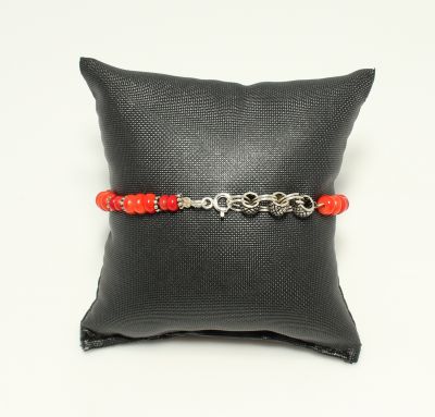925 Sterling Silver Bracelet with Coral - 4