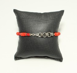 925 Sterling Silver Bracelet with Coral - 5