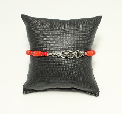 925 Sterling Silver Bracelet with Coral - 5