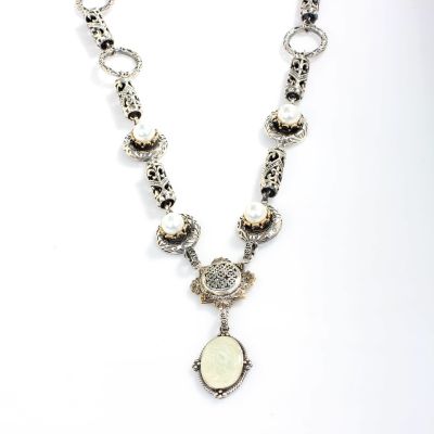 Ancient Byzantine Design Silver Enamelled Necklace - 3