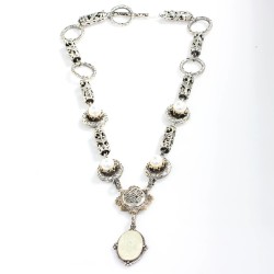 Ancient Byzantine Design Silver Enamelled Necklace - 4