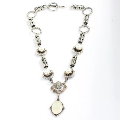 Ancient Byzantine Design Silver Enamelled Necklace - 4