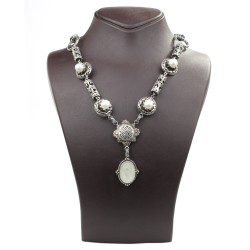 Ancient Byzantine Design Silver Enamelled Necklace - 5