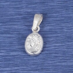 925 Ayar Gümüş Minik Elizabeth Kafası Kolye Ucu - Nusrettaki (1)