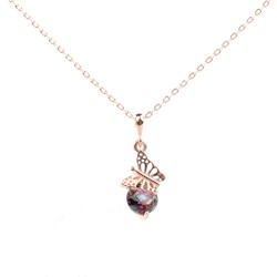 925 Sterling Silver Butterfly Necklace with Mystic Topaz - Nusrettaki (1)