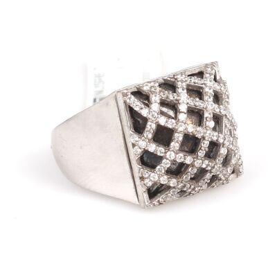 925 Ayar Gümüş Modern Tasarım Yüzük - 2