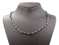 925 Ayar Gümüş Oniks Taş Şarnel Kolye - 3