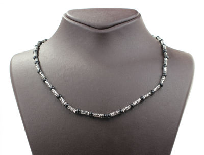 925 Ayar Gümüş Oniks Taş Şarnel Kolye - 3