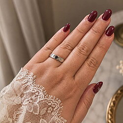 925 Ayar Gümüş Siyah Renk Zirkon Taşlı Erkek Yüzük - Nusrettaki
