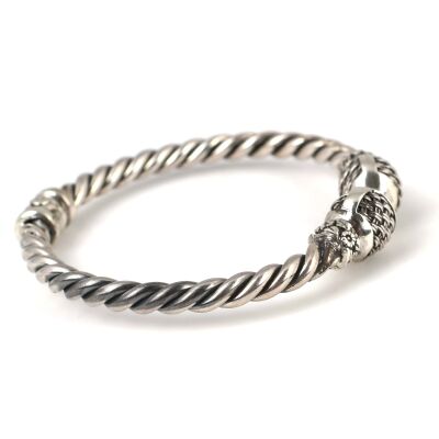 925 Ayar Gümüş Örgü Toplu Burma Bilezik - 3