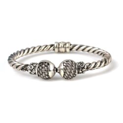 925 Ayar Gümüş Örgü Toplu Burma Bilezik - 5