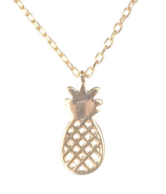 925 Ayar Gümüş Taşsız Orta Ananas Kolye - 10