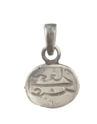 925 Ayar Gümüş Osmanlı Dönemi Mühür Madalyon Kolye Ucu - 1