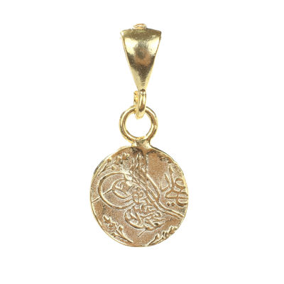 925 Ayar Gümüş Osmanlı Tuğra Figürlü Madalyon Kolye Ucu