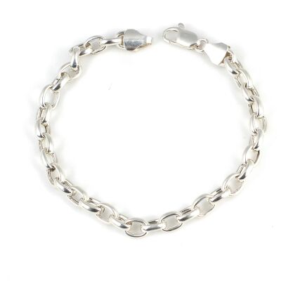 925 Ayar Gümüş Oval Doch Bileklik - 1