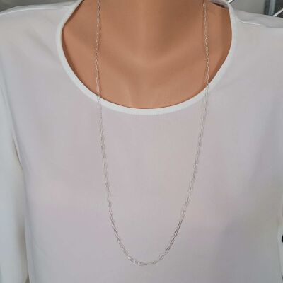 925 Ayar Gümüş Oval Zincir - 2