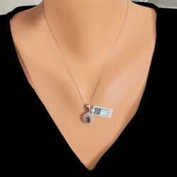 Silver tiny Necklace with Oval Zultanite - Nusrettaki