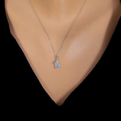 925 Ayar Gümüş Palyaço Charm Kolye - 1