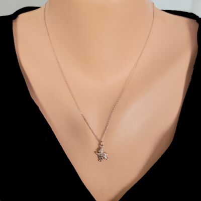 925 Ayar Gümüş Palyaço Charm Kolye, Rose - 1