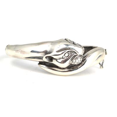 925 Ayar Gümüş Panter Model Bilezik - 4